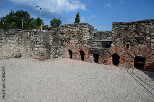 Wallpaper Mural Roman ruins at Aquincum in Budapest, Hungary that was around 2-3 AD before being destroyed by the Barbarians. Torontodigital.ca