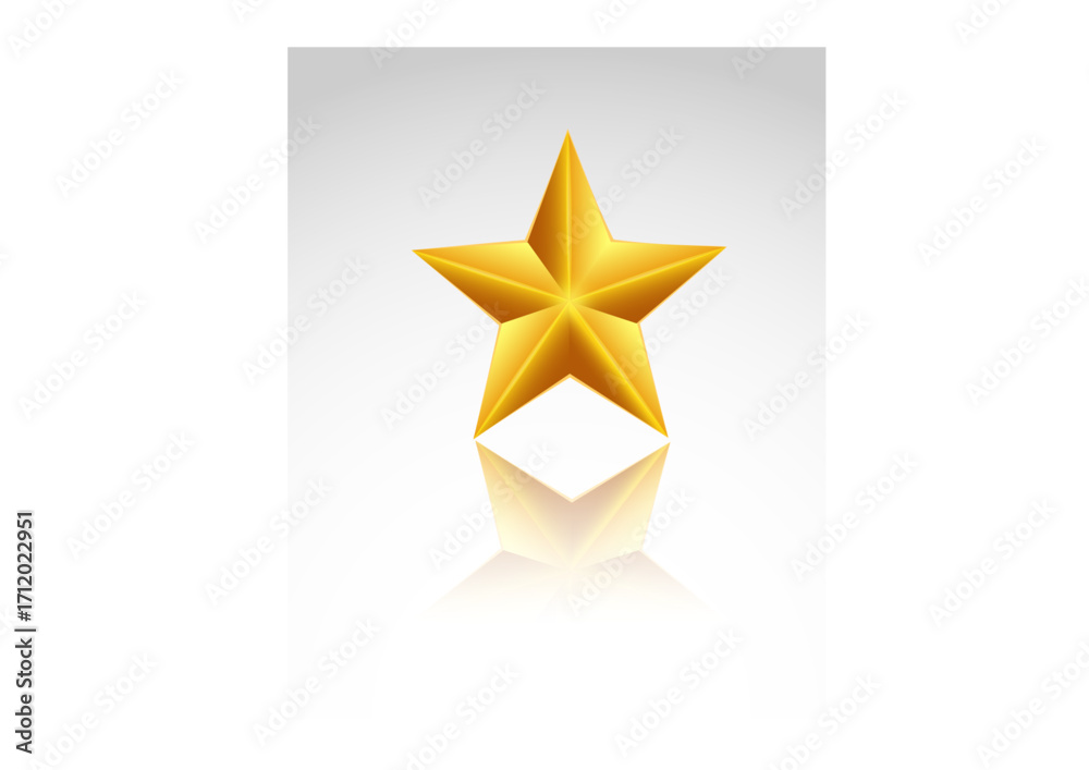 Fototapeta premium Golden star icon illustration