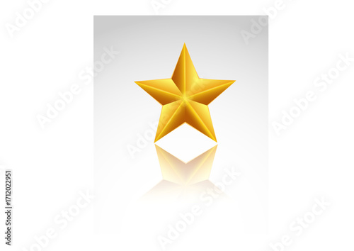 Golden star icon illustration