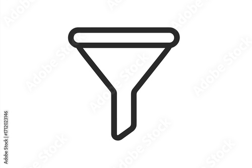 Funnel icon vector for data filtering. Sales funnel concept for marketing conversion pipeline. Lead generation symbol for business process, analysis and optimization.