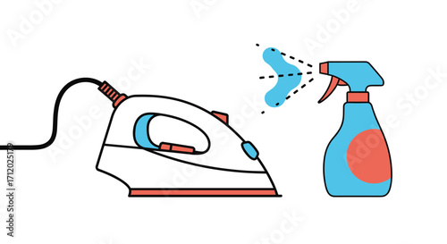 How to effectively use a spray bottle with an iron for wrinkle-free clothes.