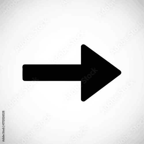 Direct black arrow icon for web navigation elements, indicating forward movement, next step, or progression