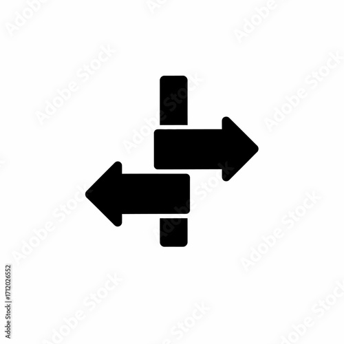 Cross Arrows Icon Direction, Choice, Navigation, Transition, Interchange