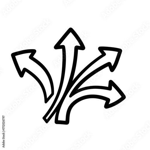 Arrows pointing in different directions, symbolizing choice and decision making