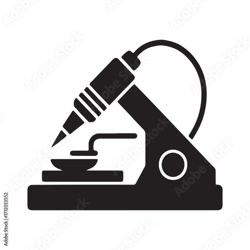 Soldering station solid icon isolated on white background