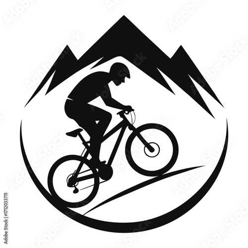 Mountain Biking Silhouette