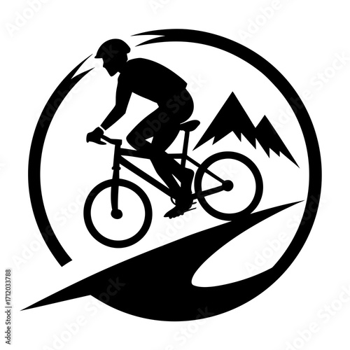 Mountain Biking Silhouette