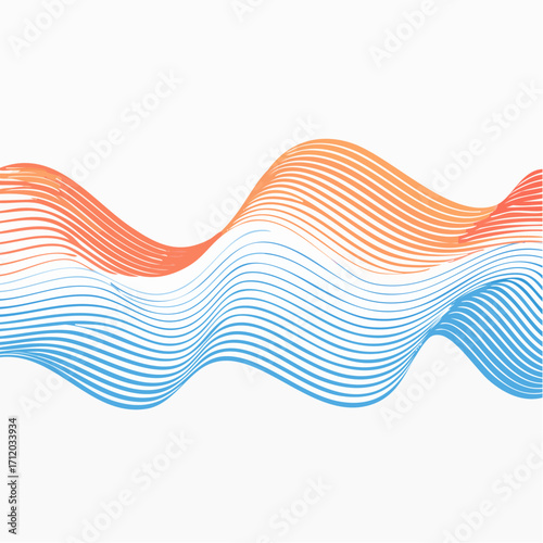 Motif graphique lignes audio stylisées