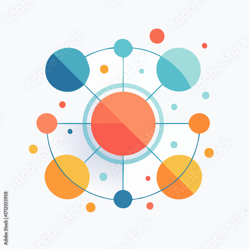 Motif graphique organique stylisé en cercles