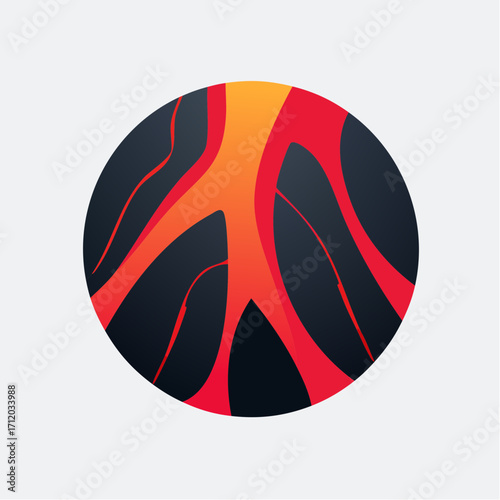 Illustration vectorielle texture lave volcanique abstraite
