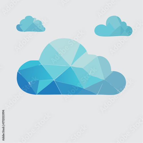 Illustration vectorielle texture nuages abstraits polygonaux