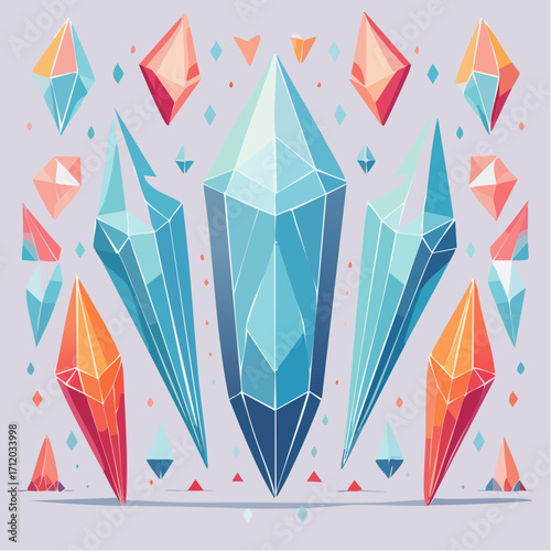 Illustration vectorielle texture cristaux abstraits