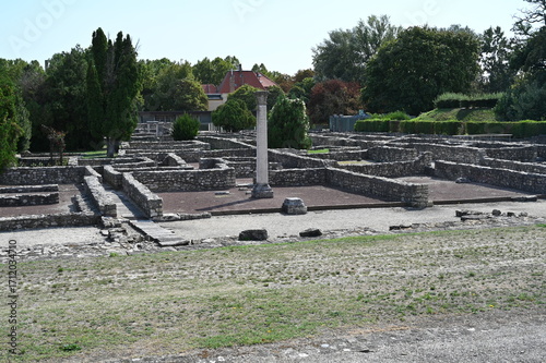 Wallpaper Mural Roman ruins at Aquincum in Budapest, Hungary that was around 2-3 AD before being destroyed by the Barbarians. Torontodigital.ca