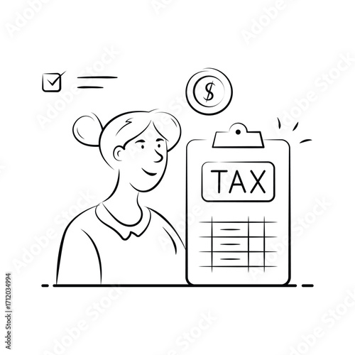 Take a look at this amazing illustration of tax report in modern style