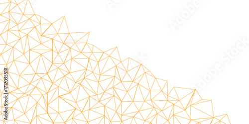 Abstract of simple golden line triangle pattern geometric background. Seamless geometric polygonal repeatable pattern swatch background, Trendy design vector background for web backdrop orpaper print.