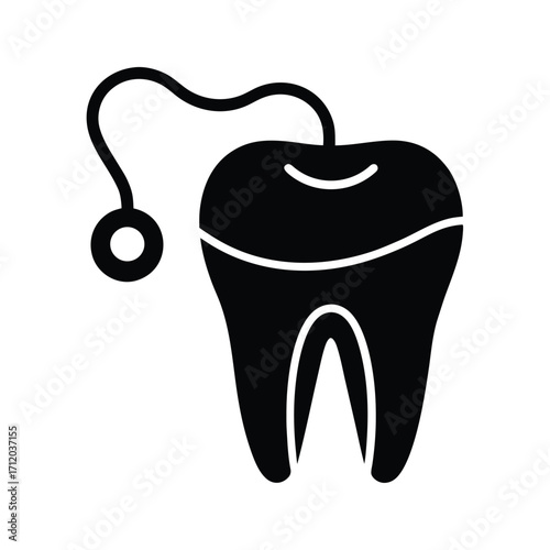 Dental Floss Icon Oral Care Vector