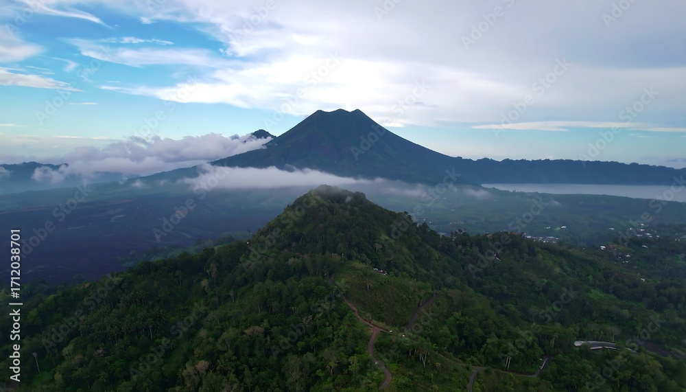 Naklejka premium Volcanic landscape panorama