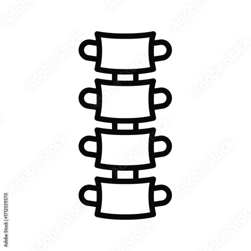 vertebrae icon vector backbone sign 
