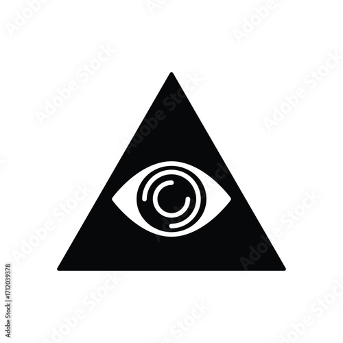 triangle eye icon pyramid icon