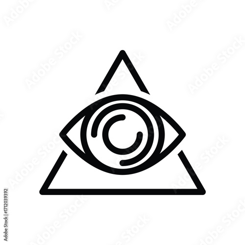 triangle eye icon pyramid icon