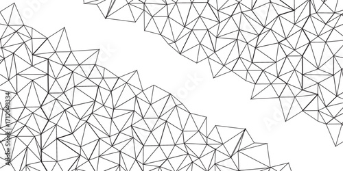 Abstract of simple gray line triangle pattern geometric background. Seamless geometric polygonal repeatable pattern swatch background, Trendy design vector background for web backdrop orpaper print.