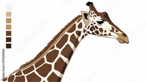Giraffe head illustration African animal portrait wildlife art nature design zoo animal exotic animal tall animal long neck spotted pattern animal illustration safari animal jungle ani.