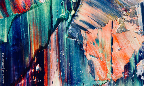 Abstract art background . Hand painting artwork on canvas .