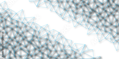 Technology abstract white digital background of connected dot with blue line .many squares and rectangle shapes .Internet connection network high digital technology with connecting points and dots	