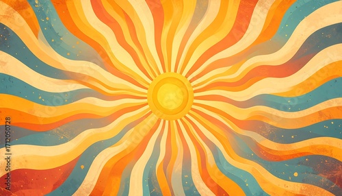 Retro sunburst background