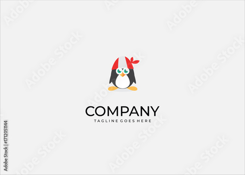 Adorable Cartoon Penguin Digital Illustration – A Cute and Playful Bird Character with Bright Colors, Fun Details, and Modern Vector Design Perfect for Stickers, Prints, and Winter Decor.
