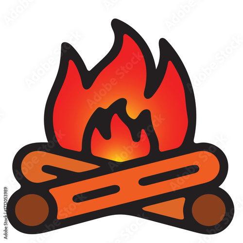 vector illustration of  fire icon