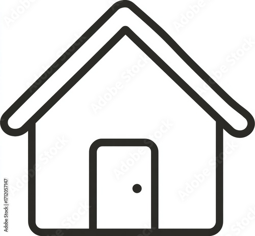 Simple House Icon for Home Representation