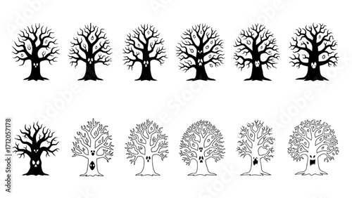 Halloween Vector Icon Set Festival Elements Illustration AI EPS PNG JPEG