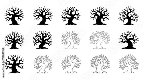 Halloween Vector Icon Set Festival Elements Illustration AI EPS PNG JPEG