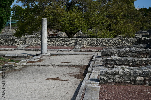 Wallpaper Mural Roman ruins at Aquincum in Budapest, Hungary that was around 2-3 AD before being destroyed by the Barbarians. Torontodigital.ca