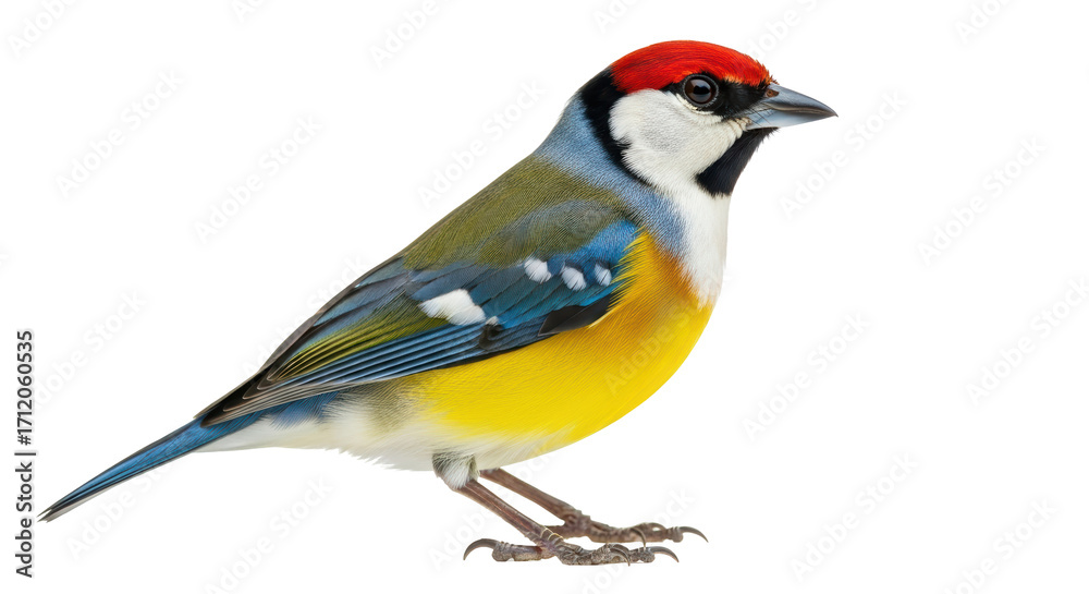 Obraz premium Isolated Rufous-backed Sibia bird, colorful songbird with bright plumage perched gracefully