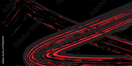 light red black brush wrap car sticker pattern abstract banner sporty lines light red black color combination grunge brush pattern, Vector Illustration.