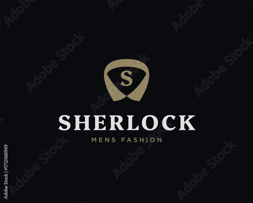 S letter suit apparel clothing monogram logo vector icon illustration