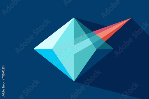 Crystal Prism Light Refraction Background
