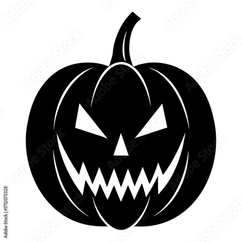 Pumpkin With Exaggerated Carved Expression Icon Vector