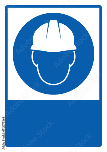 mandatory safety signs_wear safety helmet your custom message here portrait size a4/a3/a2/a1 v2 