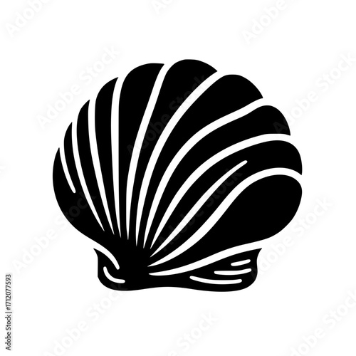 Seashell Silhouette SVG
