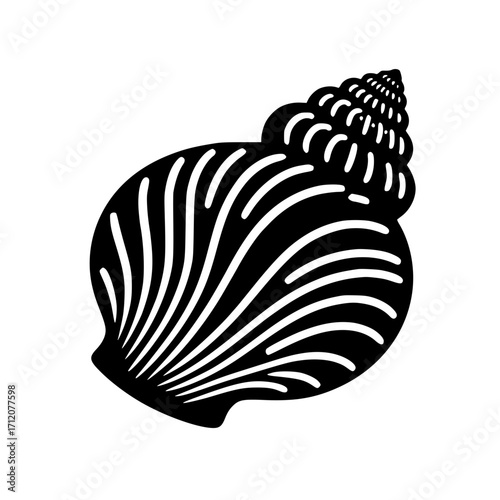 Seashell Silhouette SVG