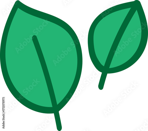 Hand-drawn leaf illustration PNG with transparent background, botanical doodle leaf design, minimal decorative foliage element for nature, eco, organic and floral design projects