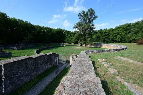 Wallpaper Mural Roman Amphitheatre at Aquincum in Budapest, Hungary.  Torontodigital.ca