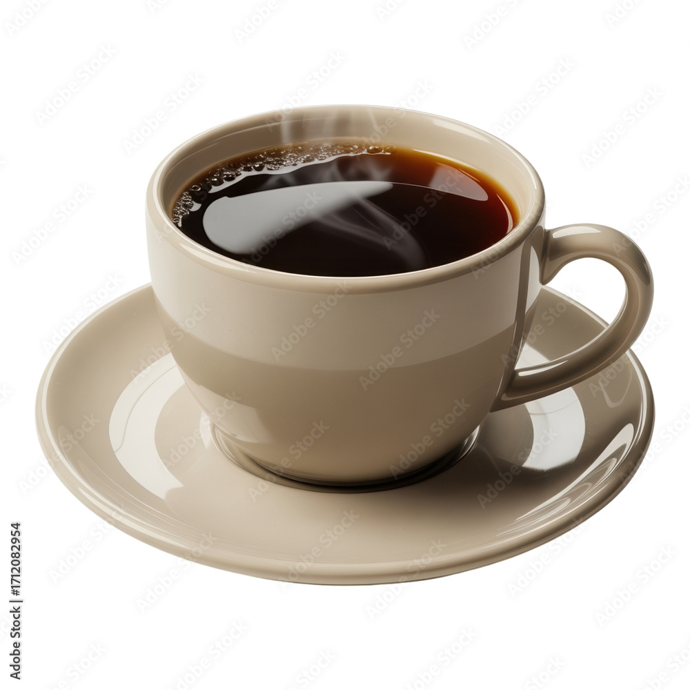 Obraz premium Steaming Cup of Coffee Refreshing Beverage Aromatic Drink Caffeine Boost Energy Source