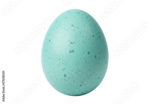 Isolated robin egg with a spotted texture on it, perfect for Easter or other occasions