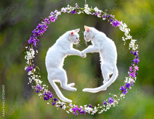 花輪とねこ