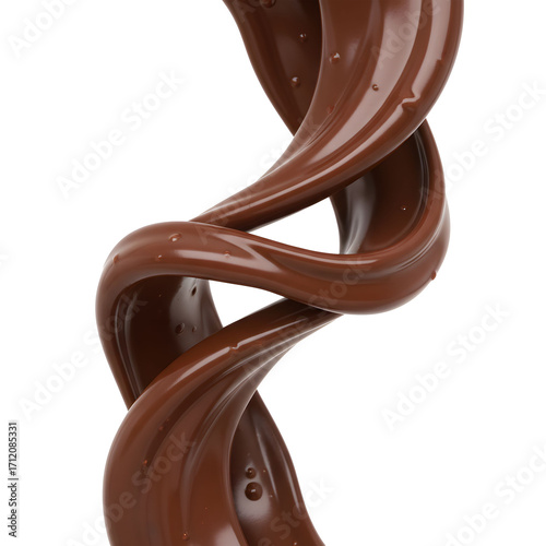 Brown Chocolate Swirl Abstract Background