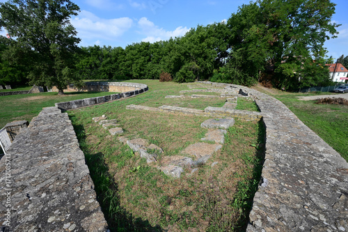Wallpaper Mural Roman Amphitheatre at Aquincum in Budapest, Hungary.  Torontodigital.ca